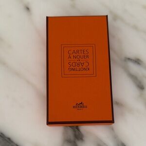 Hermès Vibrant Orange Knotting Cards